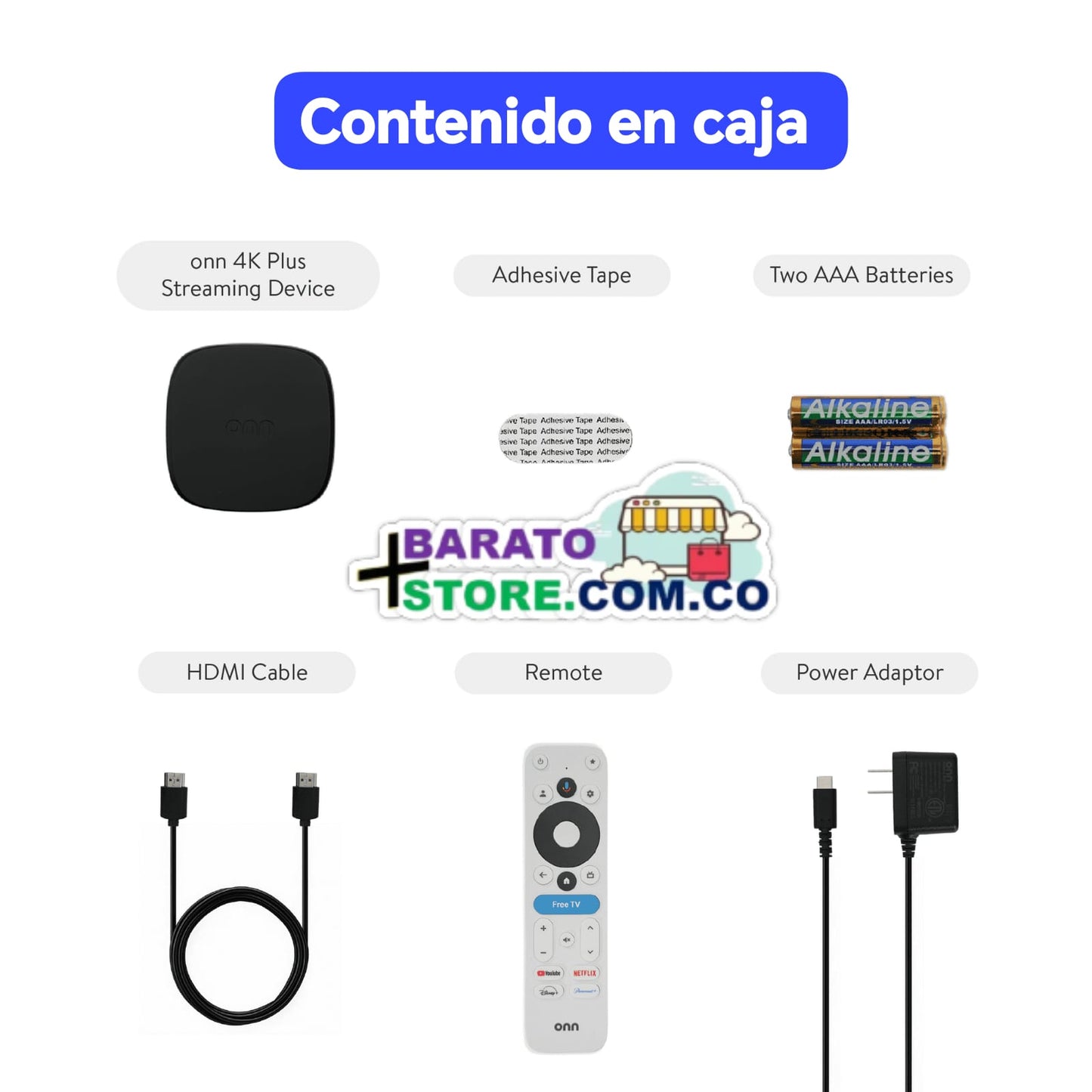 Nuevo Onn Google TV 4K Plus UHD, version 2025, Programado para Colombia.