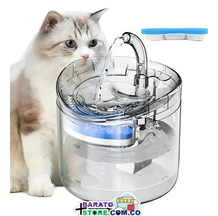 Bebedero fuente de Agua para gatos con sensor de movimiento.