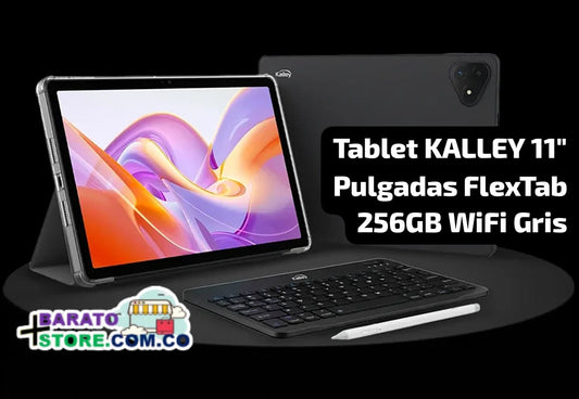 Tablet KALLEY 11" Pulgadas FlexTab 256GB WiFi Gris.