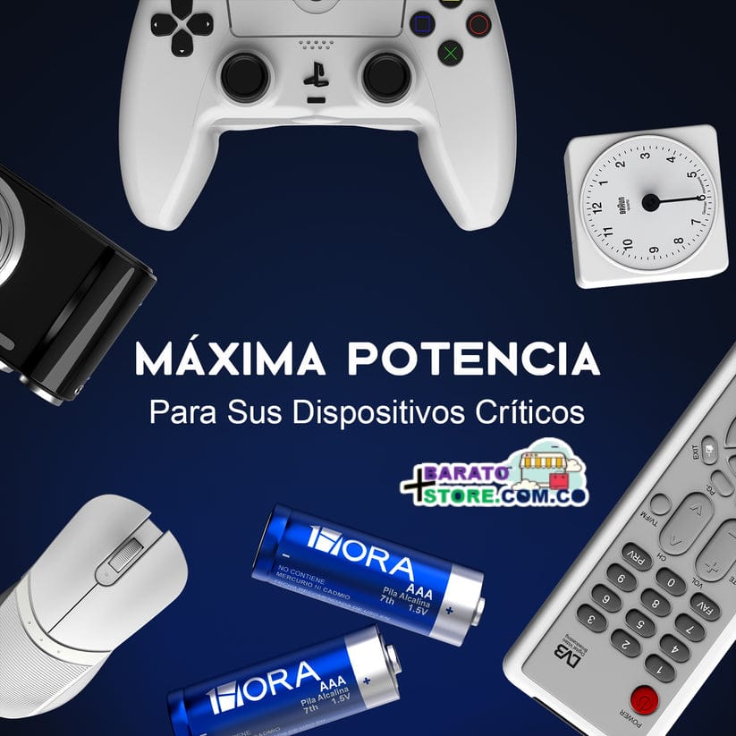 Pilas Alcalinas AAA GAR135 1HORA pack x 4 unidades.