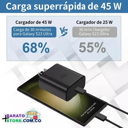 Cargador De Pared Samsung Galaxy 45W TIPO C.