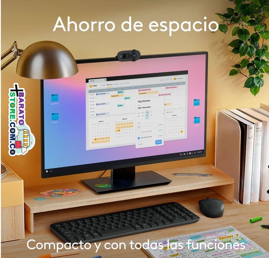 Teclado Inalámbrico Bluetooth, Marca Logitech K250 con Diseño Compacto.