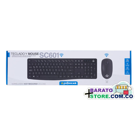 Combo Teclado y Mouse Follow Me inalambrico SC601