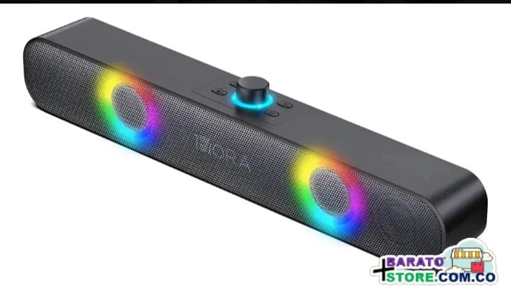Barra de sonido Bluetooth Portátil 100% Inalámbrica Marca 1Hora Boc241 Negro.