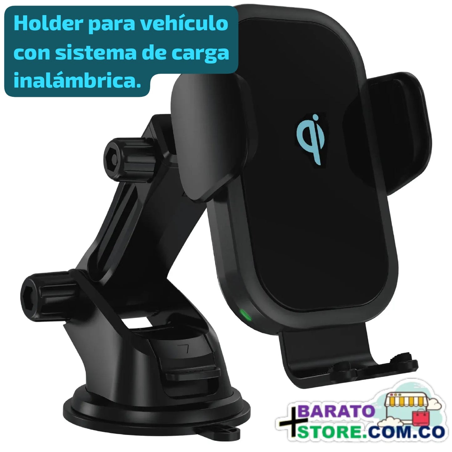 Holder para vehículo con sistema de carga inalámbrica. Marca iGoma Original.