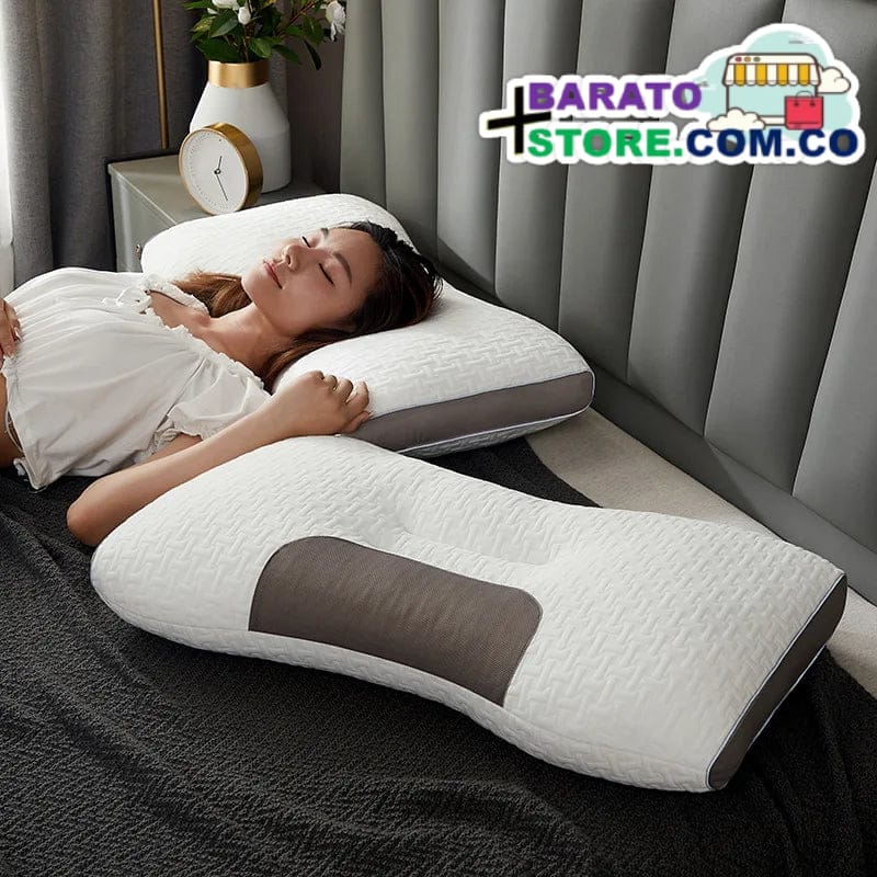Combo x 2 Almohadas Ortopédicas para el cuidado del cuello, Color Blanco.