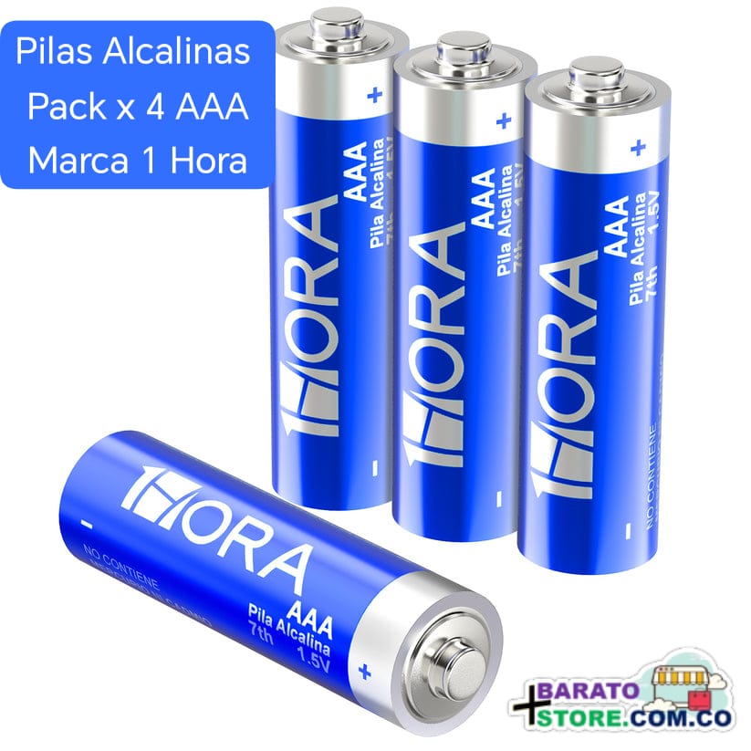 Pilas Alcalinas AAA GAR135 1HORA pack x 4 unidades.