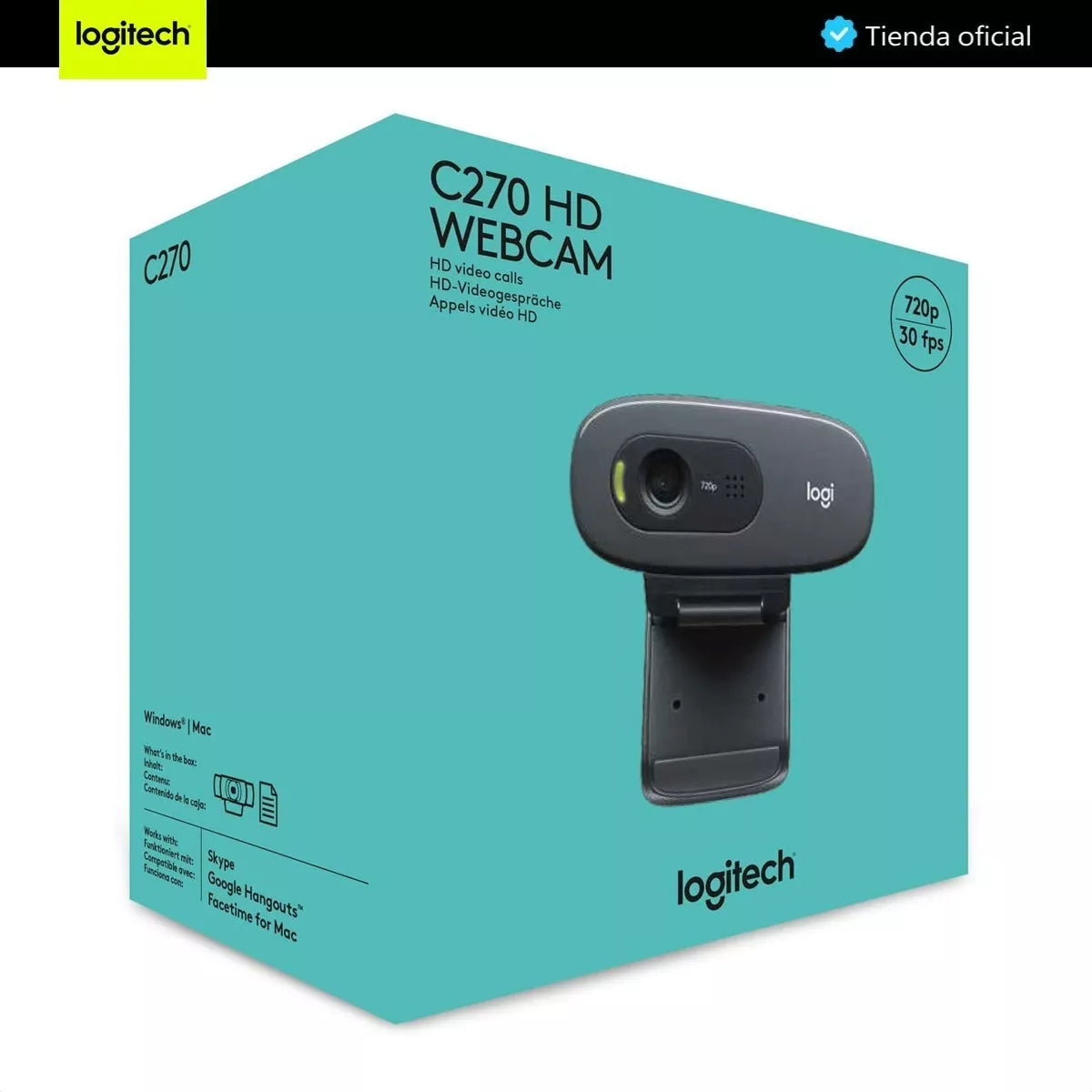 Webcam Para Videoconferencias C270 Logitech