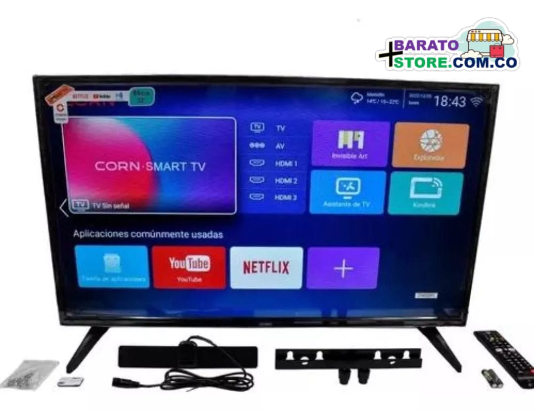Televisor Smart TV Led 24" marca Corn.