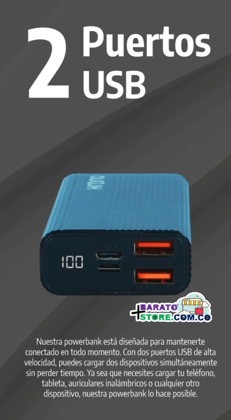 Power Bank M-15 10.000 mAh marca Krono Original.