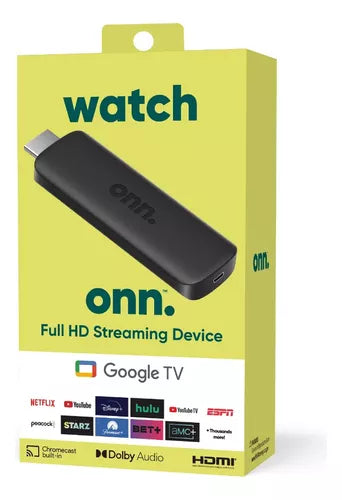 Whatch Onn Full HD / 2K Streaming Google Tv Programado.