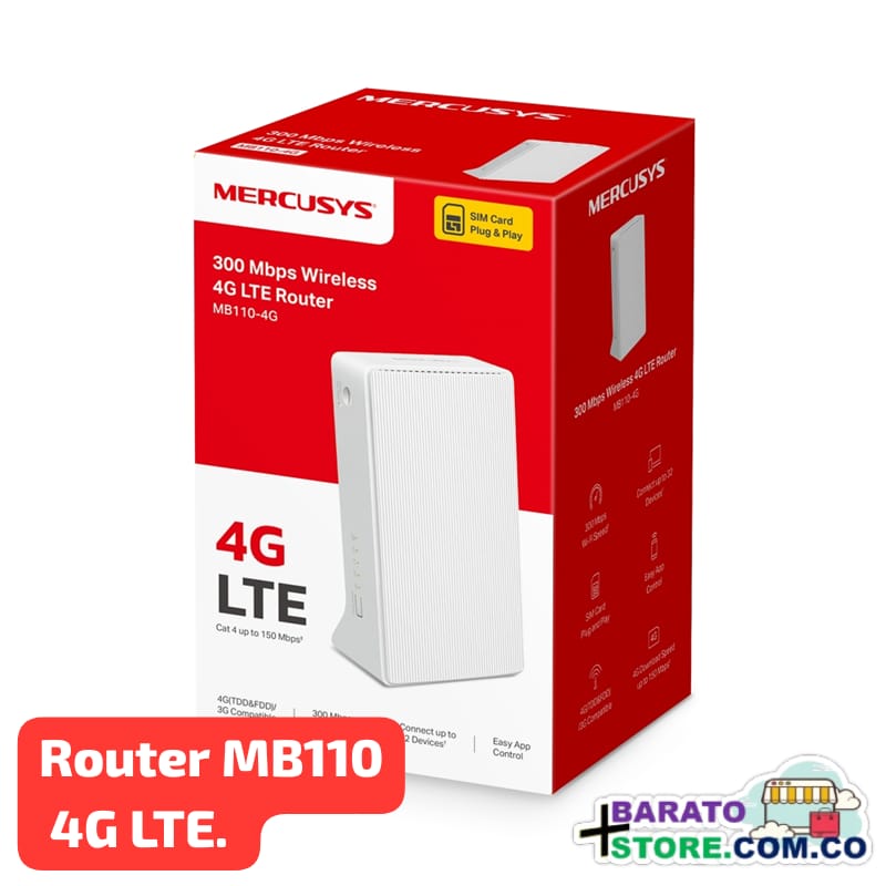 Router MB110
 4G LTE. (Programado para cualquier operador en Colombia).