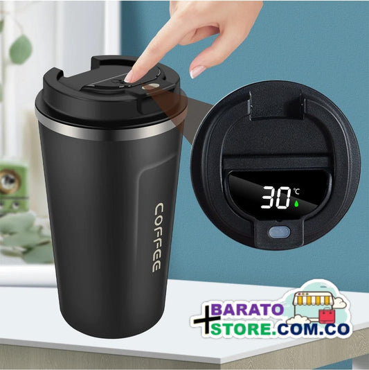 Termo para bebidas frías o calientes con Display digital indicador de temperatura.