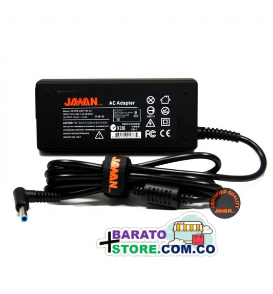 Cargador HP 19.5V 3.33A para portátil marca Jawan Original.