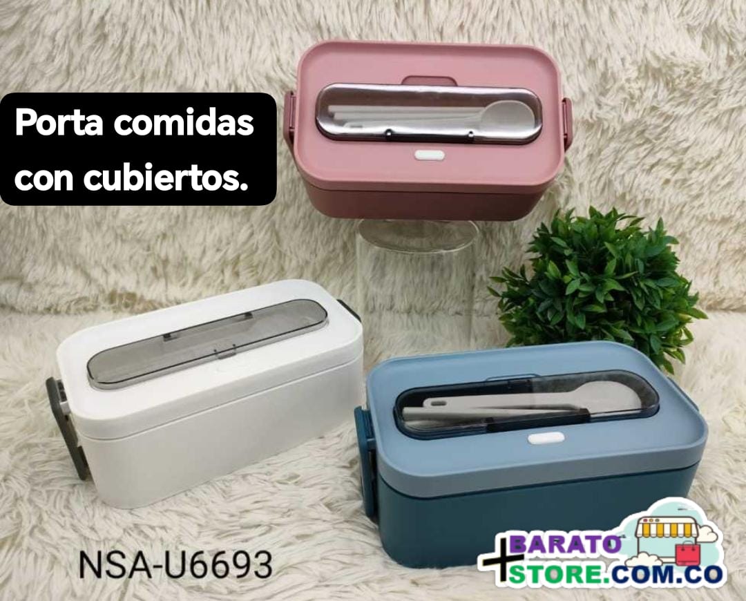 Porta comidas con cubiertos. Ref: NSA-U6693