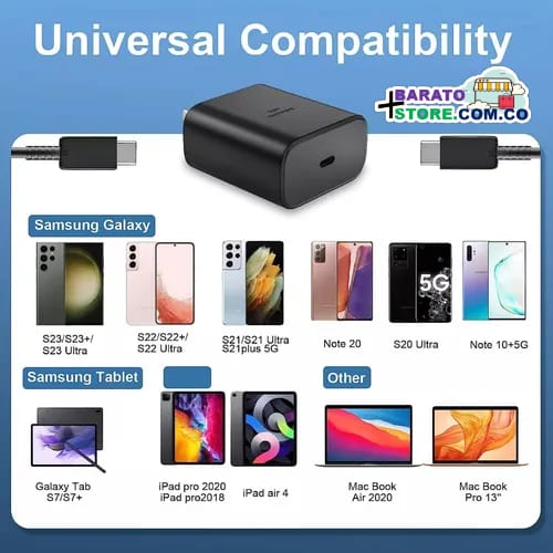 Cargador De Pared Samsung Galaxy 45W TIPO C.