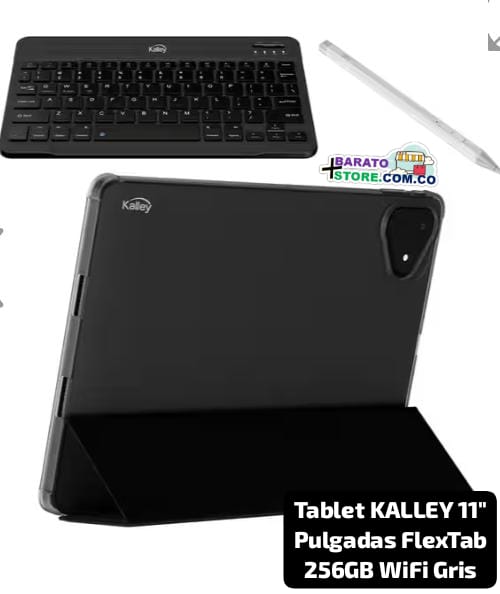Tablet KALLEY 11" Pulgadas FlexTab 256GB WiFi Gris.