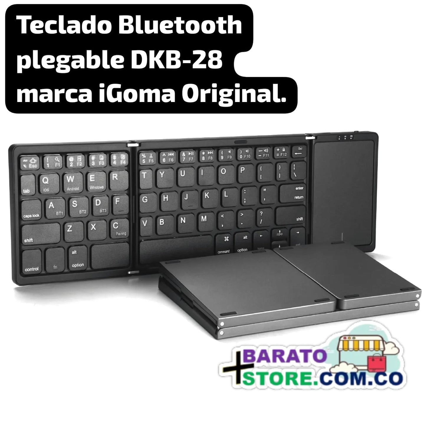 Teclado Bluetooth plegable DKB-28 marca iGoma Original.