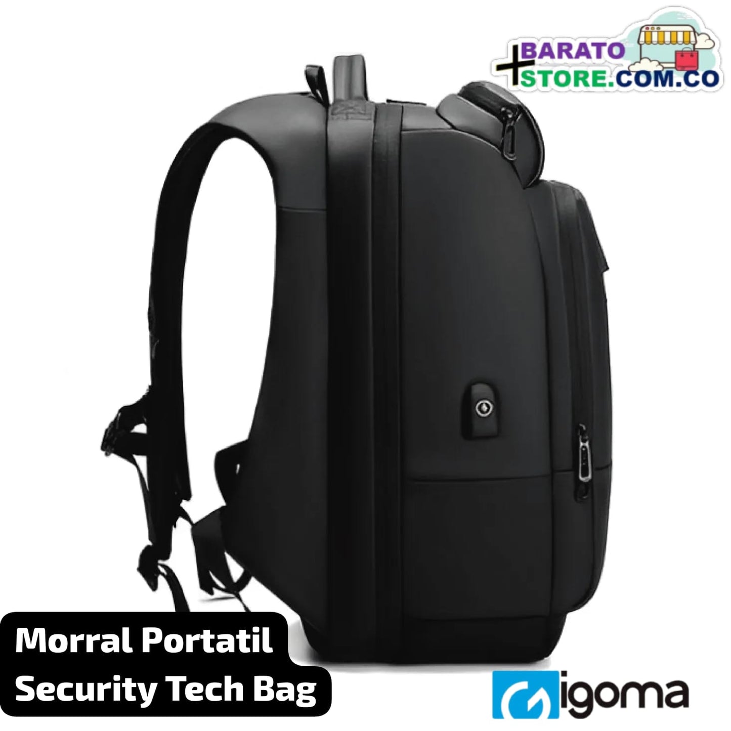 Morral Portatil Security Tech Bag, marca iGoma Original. Portátiles hasta 17"