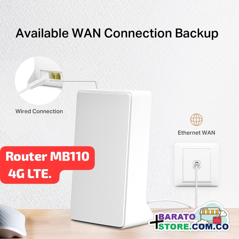 Router MB110
 4G LTE. (Programado para cualquier operador en Colombia).