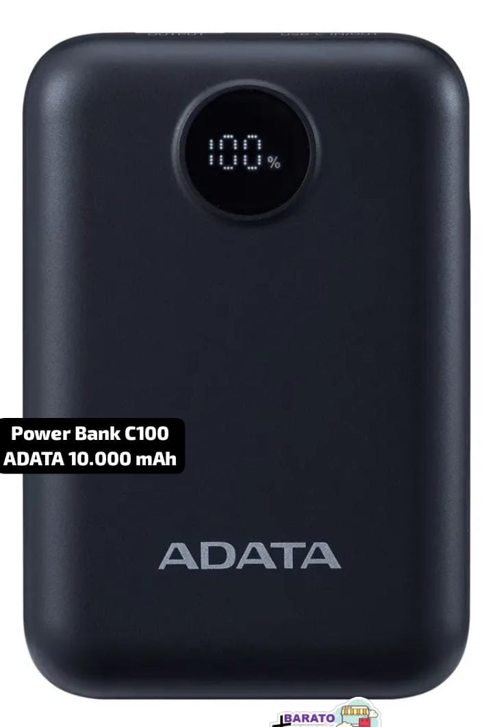 Power Bank C100 ADATA 10.000 mAh. Con pantalla digital.
