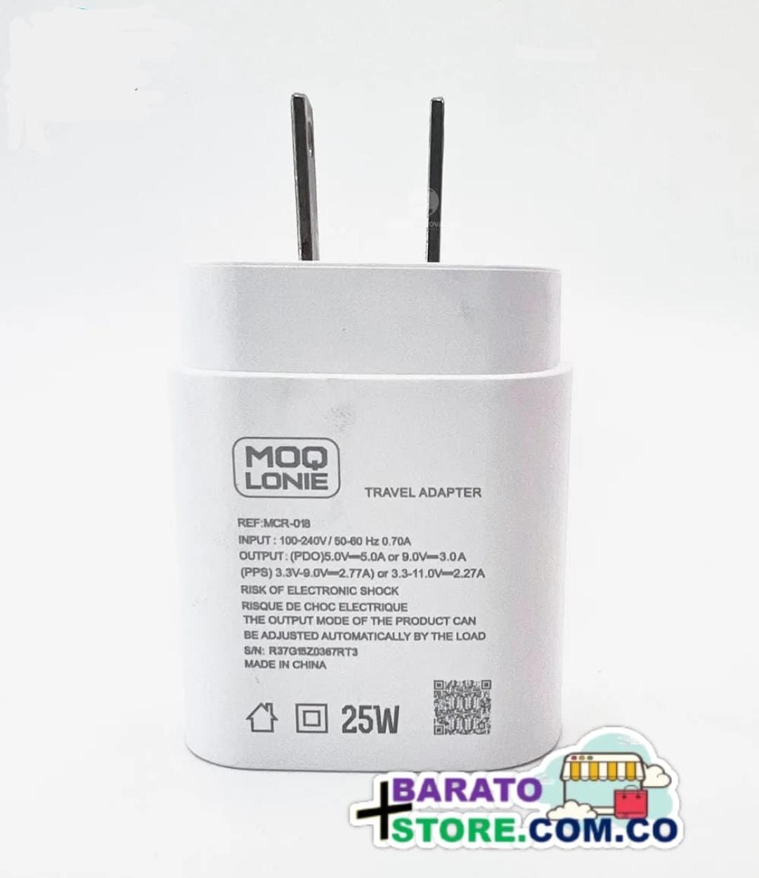 Base De Carga Moq Lonie 25W Ultra Rapida 2.0 MCR-018 Tipo C.