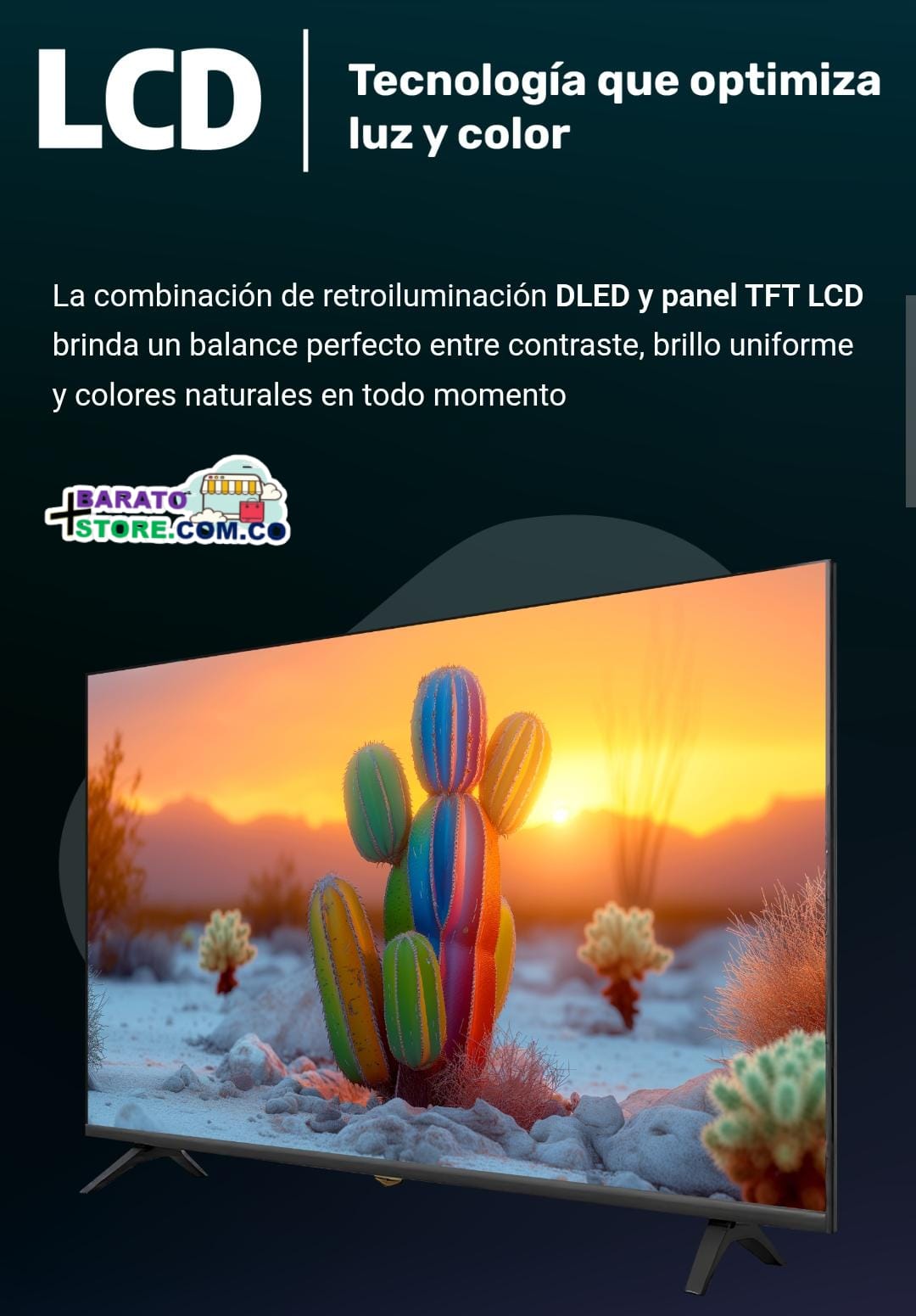 Smart TV D-LED 50" Marca Krono. KTH-5000.