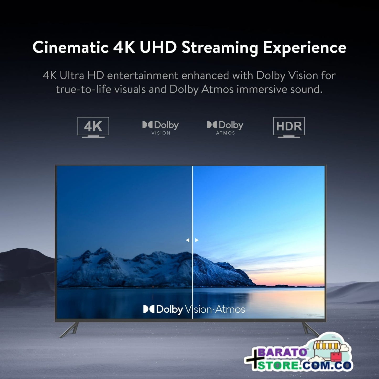 Nuevo Onn Google TV 4K Plus UHD, version 2025, Programado para Colombia.