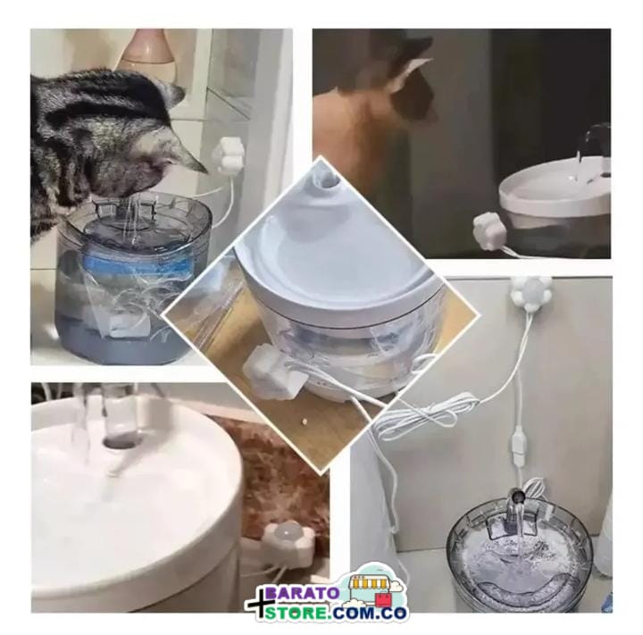 Bebedero fuente de Agua para gatos con sensor de movimiento.