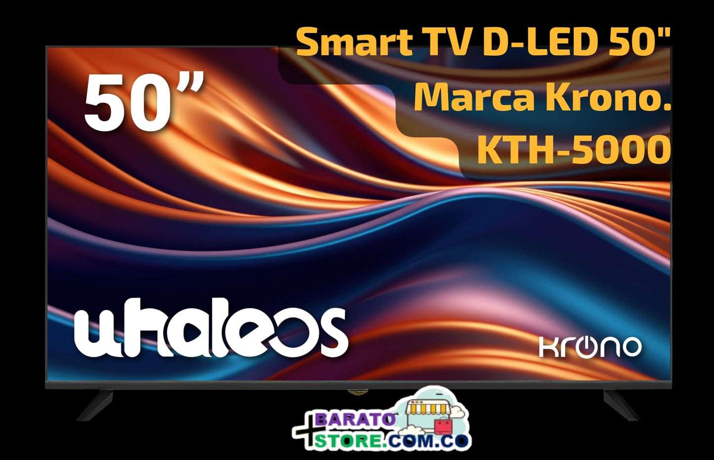 Smart TV D-LED 50" Marca Krono. KTH-5000.