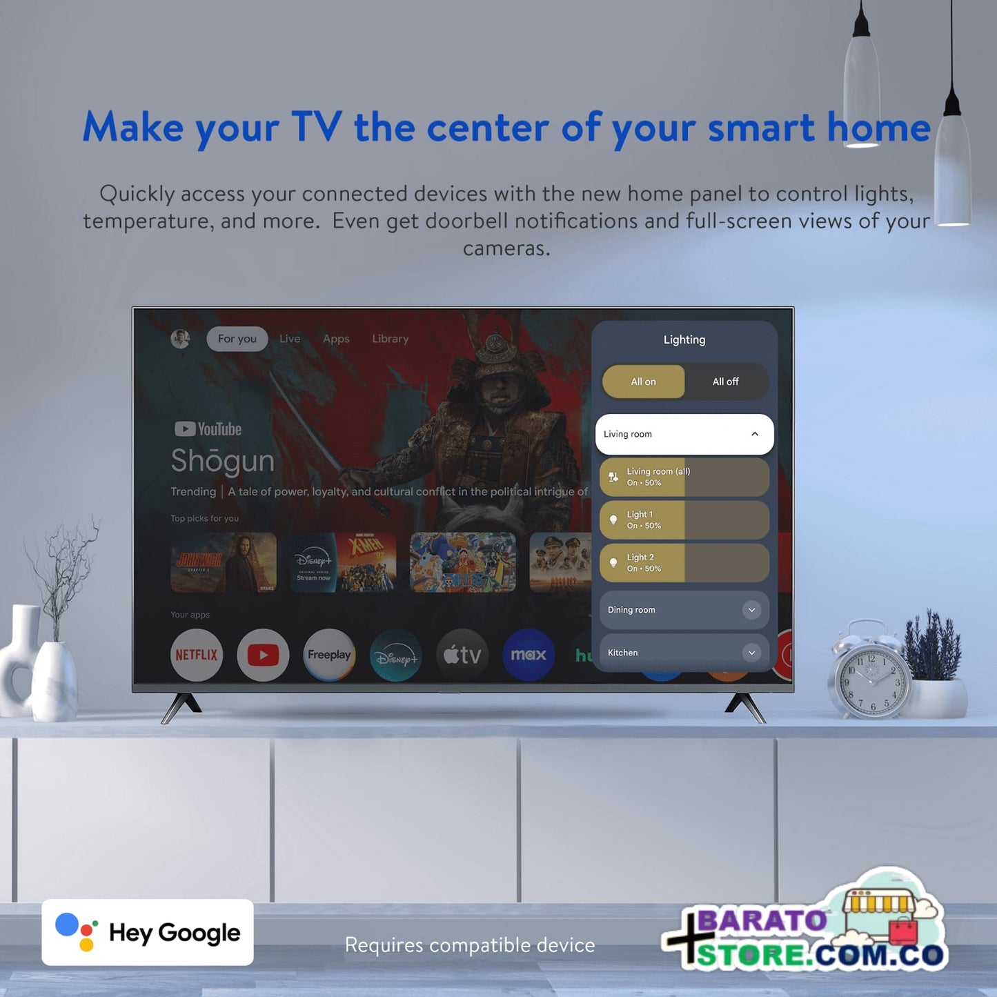 Nuevo Onn Google TV 4K Plus UHD, version 2025, Programado para Colombia.