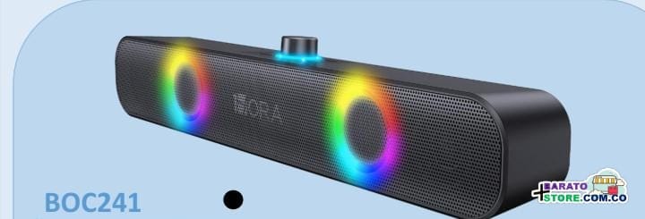 Barra de sonido Bluetooth Portátil 100% Inalámbrica Marca 1Hora Boc241 Negro.